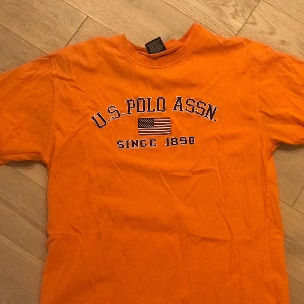 90s Vintage Orange US Polo Tee